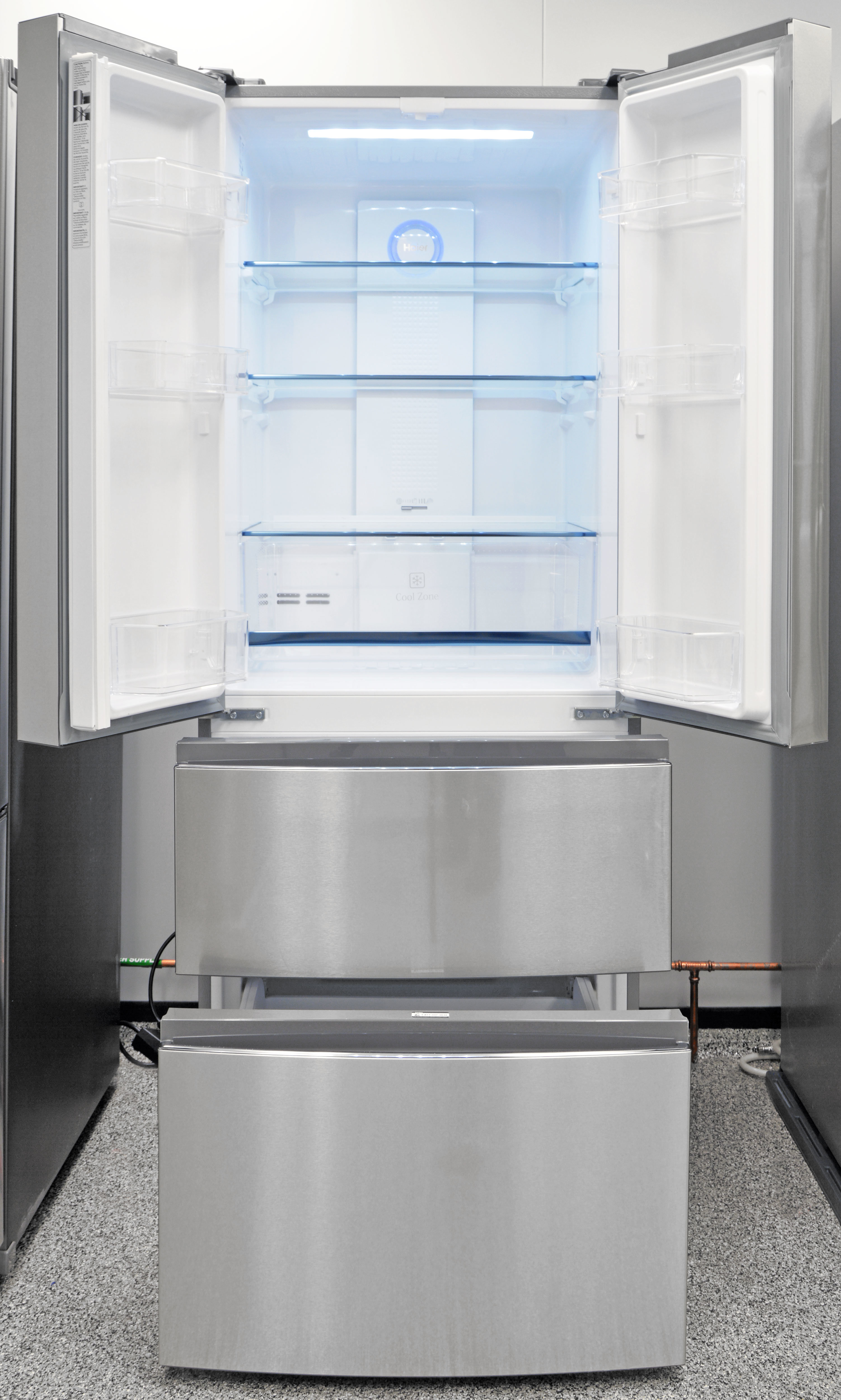 Haier HRF15N3AGS 28inch Compact French Door Counter Depth Refrigerator