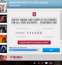 Dell XPS 15 MacAfee Pop-up