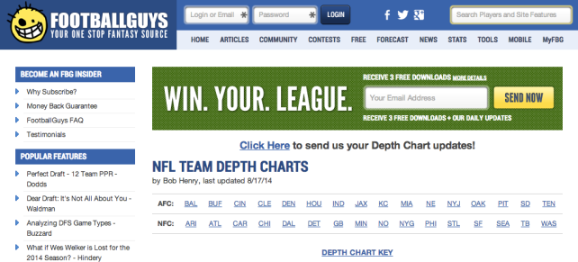 Depthcharts