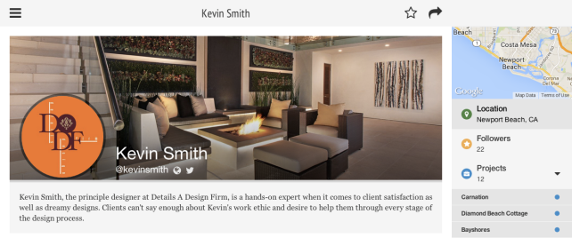 RoomReveal Profile Page