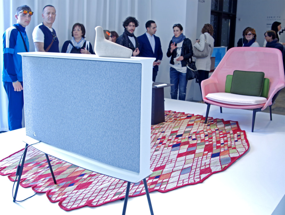 Samsung Serif TV Crowds Milan Design Week