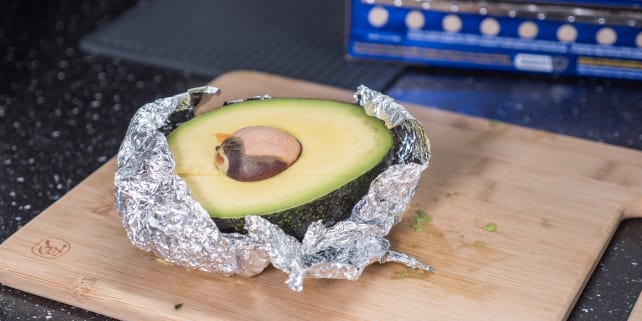 Avocado in foil