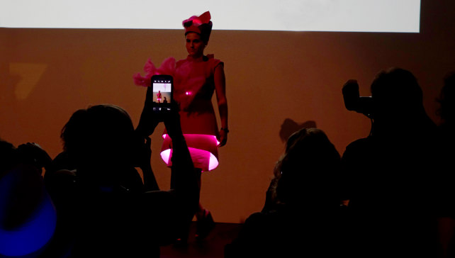 Illuminated Vintage dress from afar