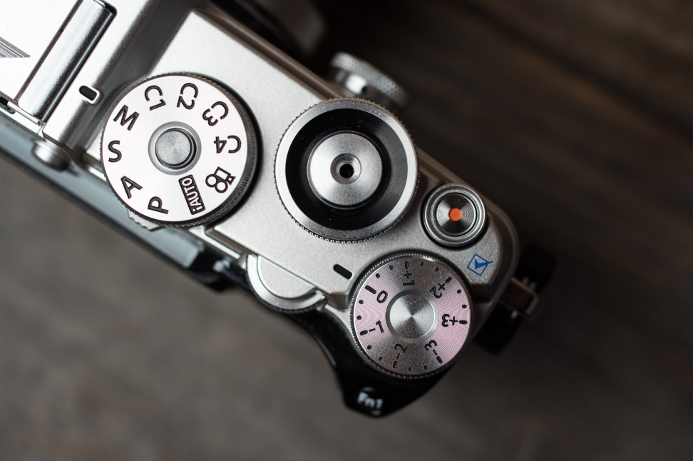 Olympus PEN-F top plate controls