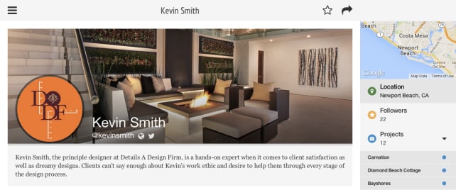 RoomReveal Profile Page