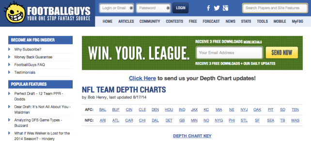 Depthcharts