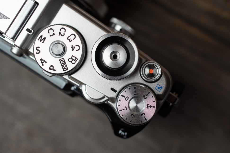Olympus PEN-F top plate controls
