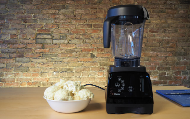 Cauliflower beside blender