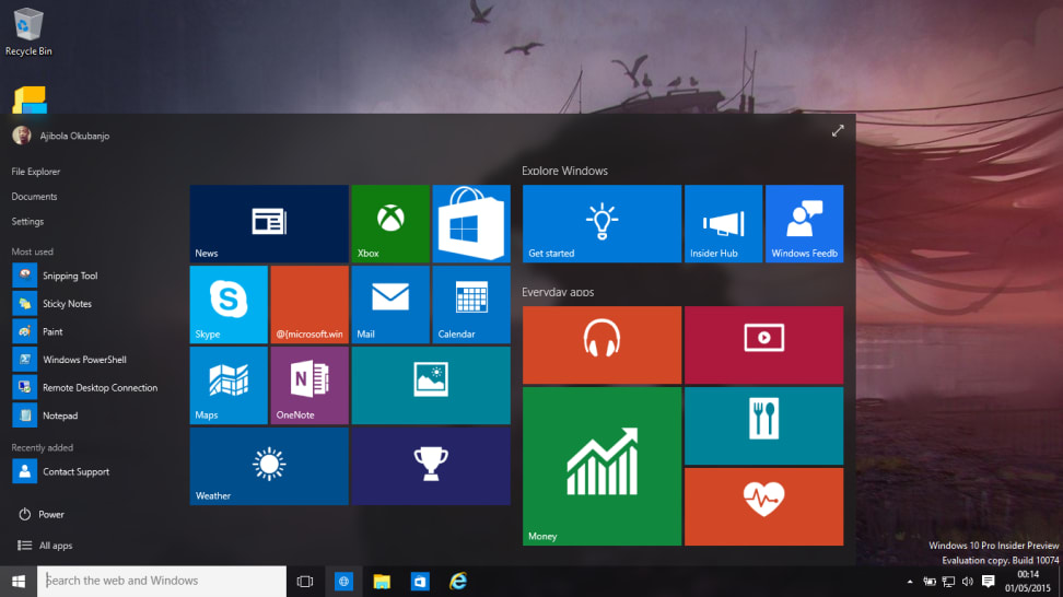 Windows 10 - Start Menu